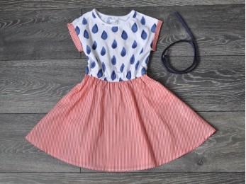 Платье для девочки коралловое (1017)