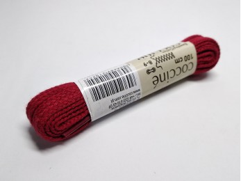 Шнурки для взуття "Coccine" плоскі, широкі, червоні 100см (10)  