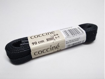 Шнурки для обуви "Coccine" широкие, плоские, черные, 90 см (30)