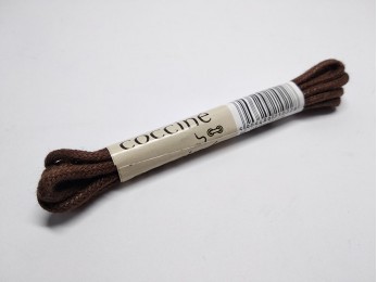 Шнурки для взуття "Coccine" прошкірені, круглі, коричневі 75см (48)  