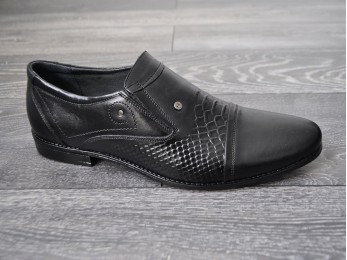 Туфлі чоловічі класичні шкіра без шнурка (730)