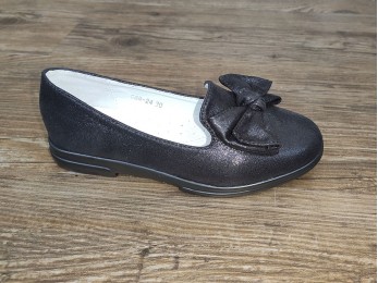 Туфли для девочки черные с блеском 30-36 (1985)