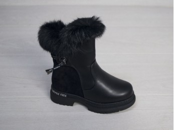 Ботинки для девочки зима черные 27-32 (2095)