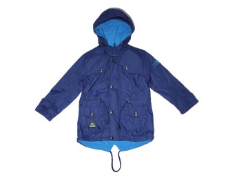 Куртка для мальчика синяя + голубая подкладка (01)