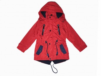 Куртка для хлопчика червона + блакитна підкладка (418)