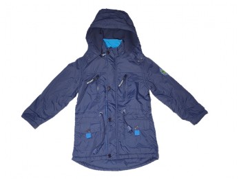 Куртка для хлопчика синя+блакитна підкладка (419)