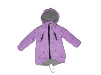 Куртка для дівчинки фіолетова + сіра підкладка (450)