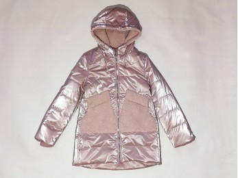 Куртка для девочки бежевая отлив «электро» (7)