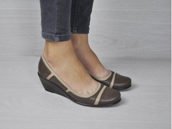 Туфли женские кожа коричневые (1117)