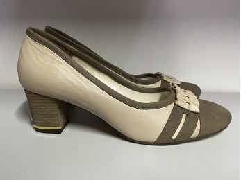 Туфли женские кожа бежевые (1190)