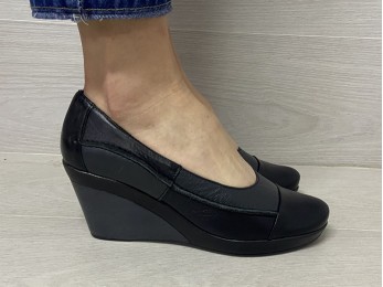 Туфли женские кожа черные (1327)