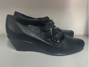 Туфли женские кожа черные (697)