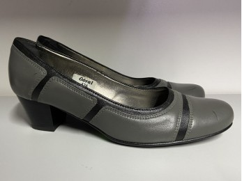 Туфлі жіночі шкіра сірий (915)
