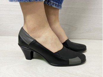 Туфли женские черные кожа (1028)