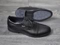 Туфлі чоловічі класичні шкіра на шнурках чорні (710)