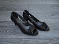 Туфли женские кожа черные (823)