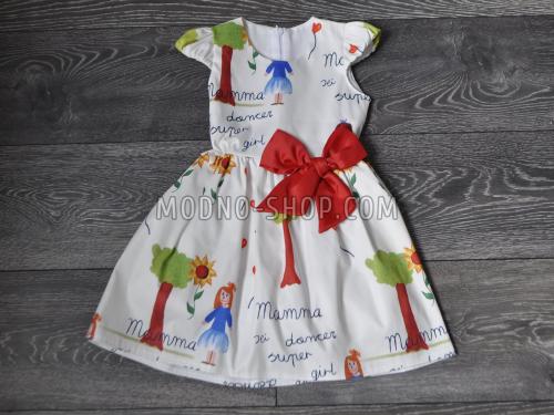 Платье празничное белое для девочки  (310)