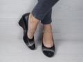 Туфли женские черные + серые (1133)
