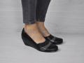 Туфлі жіночі на платформі шкіра чорні (1112)