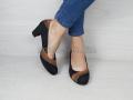 Туфли женские замшевые черные (1131)