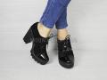 Туфли женские замшевые черные (1493)