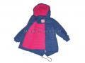 Куртка для дівчинки синя+рожева підкладка (452)