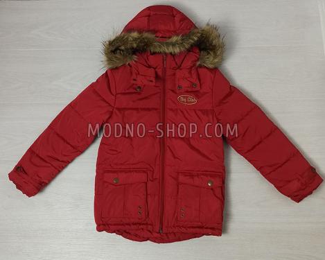 Куртка для мальчика зима красная (694)