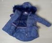 Куртка для девочки зима синяя (754)