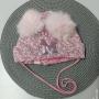 Набор шапка + снуд для девочки розовый (1050/1)