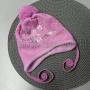 Набір для дівчинки шапка + шарф рожевий (785/3)