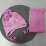 Набор для девочки шапка + шарф розовый (785/3)