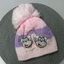Набор шапка + шарф для девочки розовый (817/12)