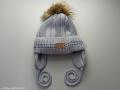 Набір шапка + шарф для хлопчика сірий зима (14)