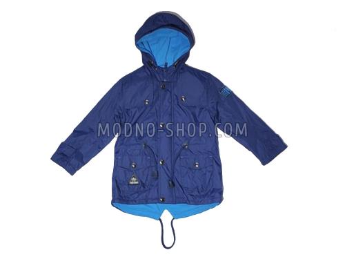 Куртка для мальчика синяя + голубая подкладка (01)
