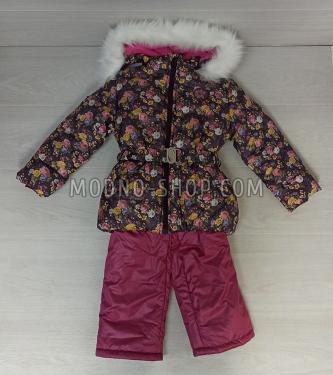 Костюм : куртка + комбінезон для дівчинки зима (719)