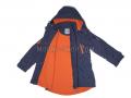 Куртка для мальчика синяя + оранжевая подкладка (420)