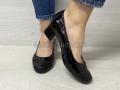 Туфлі жіночі чорні батал шкіра + лак (1682)