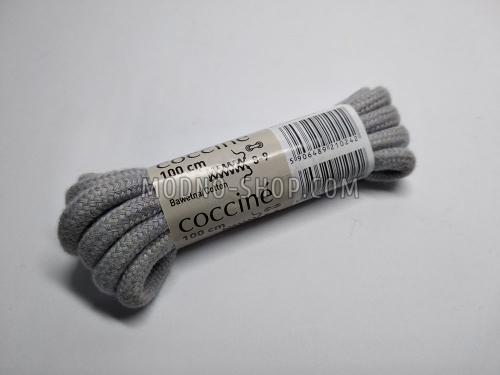 Шнурки для обуви "Coccine" круглые, светло-серые 100см (2)