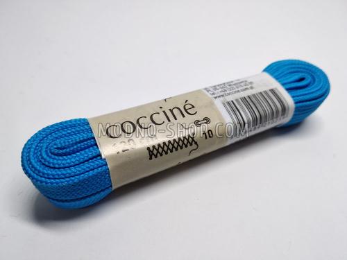Шнурки для обуви "Coccine" плоские, широкие, голубые 120см (35)