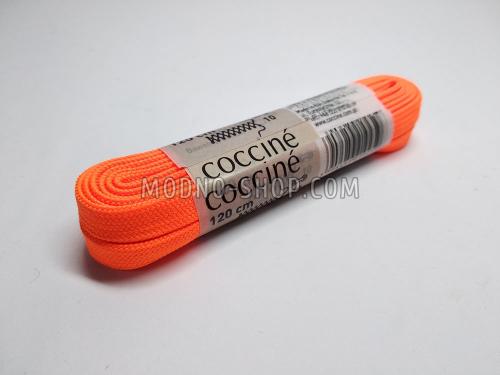 Шнурки для обуви "Coccine" широкие, плоские, ярко-оранжевые 120см (7)